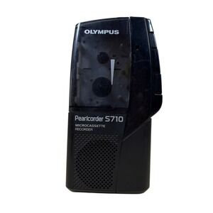 Olympus Pearlcorder S710 Microcassette Recorder Black Handheld Voice Dictation